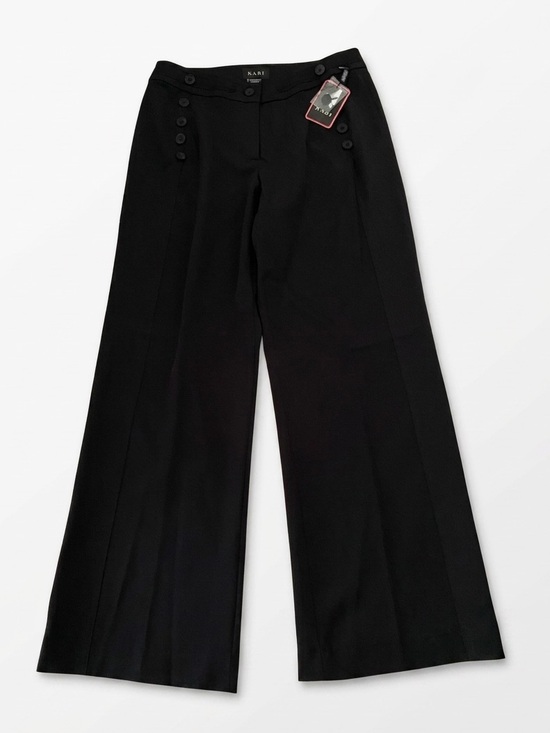 Nabi Pants - Nabi Black Flat Front Slacks Size Small A1